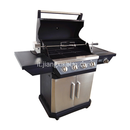 Girarrosto elettrico Deluxe in acciaio inox per barbecue